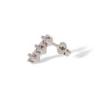 Orecchini trilogy in oro bianco 18 kt con diamanti naturali – Donna – 0.39 ct totali – 2.40 g - IP.OK18B/14D